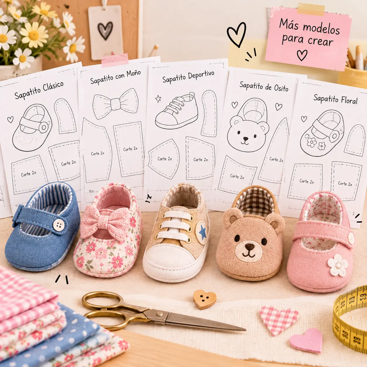 Seleccionando un molde de zapatito de bebé